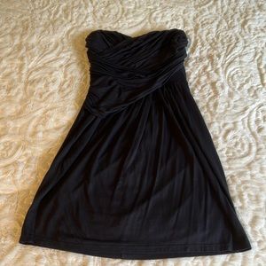 Small black strapless dress from express!